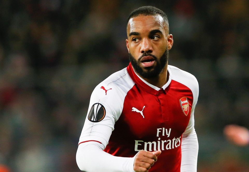 Lacazette playing for Arsenal